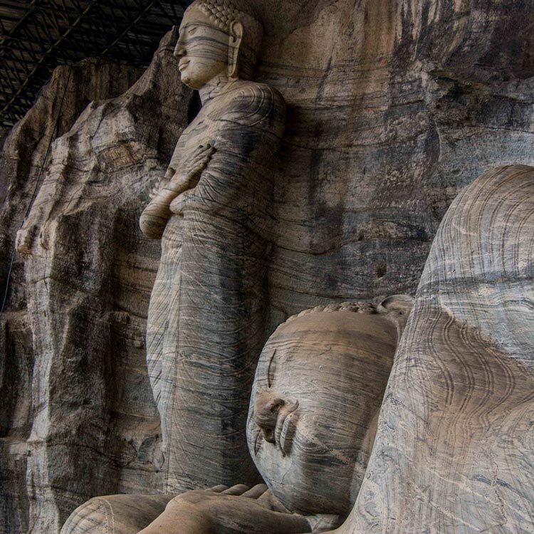 Stone Statues at Polonnaruwa Gal Viharaya