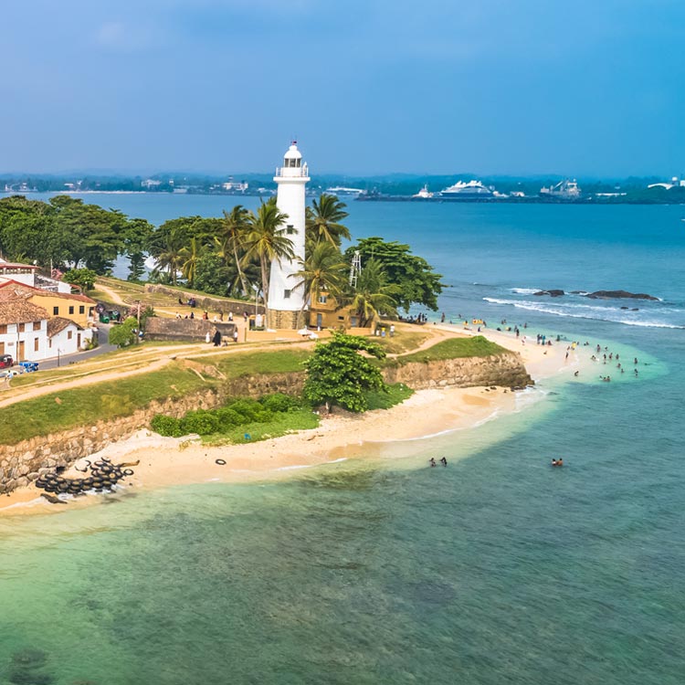 A Splendid View of the City of Galle, featuring the Fort, Lighthouse, Ancient City, and the Beach