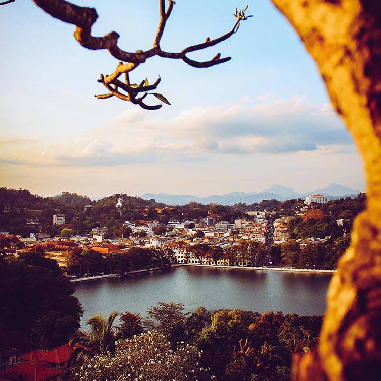 Scenic View of Kandy Lake and its Surrounding
