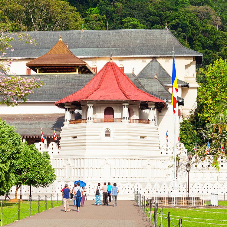 The path leading to the White Ancient Building Palace of the Temple of the Tooth Relic