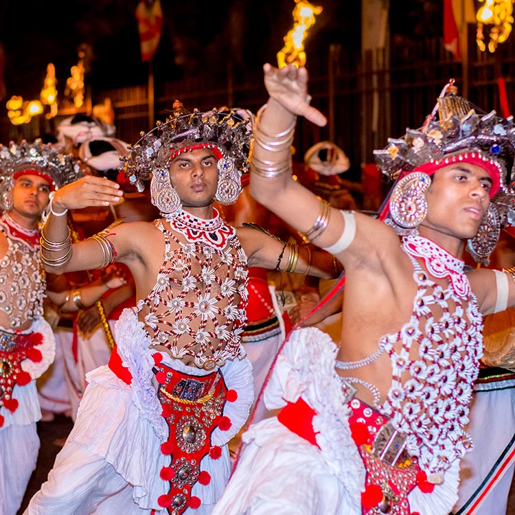 A Kandyan Cultural Dance Performance at the Kandy Esala Perahera
