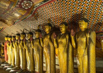 Buddha Statues at the Dambulla Golden Temple