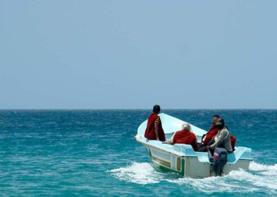A boat ride at the blue waves at Nilaveli
