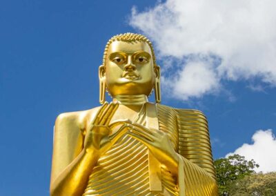 The Golden Buddha Statue at the Golden Temple in Dambulla