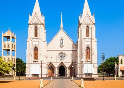 The white shrine of the St. Sebastian Church in Negombo