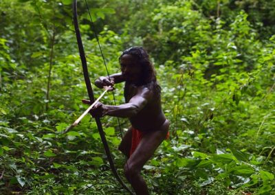 A Vedda Person Hunting in a Forest